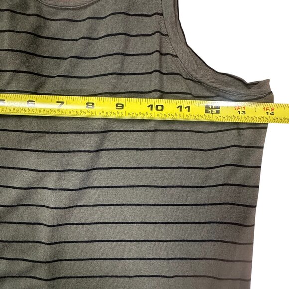 EXPRESS Olive Green and Black Striped Keyhole Maxi Dress with Slits - XS - Picture 5 of 6